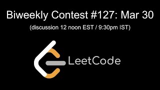 LeetCode Biweekly Contest 127 Livestream [upl. by Assil]