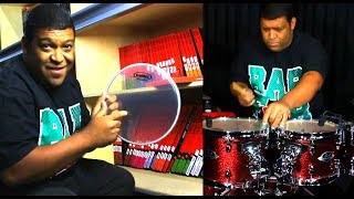 Peles Evans G14 Clear UV1 e EQ3 Drumheads Sound Check com Williams Mello [upl. by Sesilu]