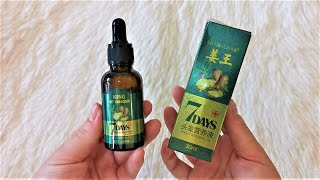 7 Days Ginger Germinal Hair Growth Serum Unboxing amp Review  Does It Really Work [upl. by Neenwahs]