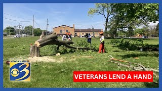 Veteranled nonprofit Team Rubicon helps clean up Portage after storms [upl. by Nauqan]