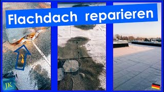 🔨❄☃🌨 Das Flachdach undicht ❓  Kein Problem ❗ Dachpappe richtig verschweißen 👷 [upl. by Lillian]