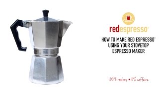 STOVETOP ESPRESSO MAKER How to make red espresso® rooibos [upl. by Hyde958]