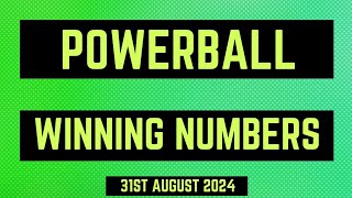 Powerball Winning Numbers 31st August 2024 [upl. by Annail775]