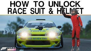 Forza Horizon 4  How To Unlock RARE Racing Suit and Helmet  Best Car To Use [upl. by Kilar228]