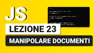 Javascript Tutorial Italiano 23  Manipolazione DOM [upl. by Esoryram]