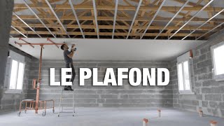 Construire sa Maison  Réalisation du Plafond  Placo BA13 sur fermettes TIMELAPSE [upl. by Lil423]