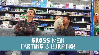 GROSS MEN Burping and Farting at Walmart  Jack Vale [upl. by Enilorac]