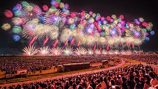 4K 長岡花火 復興祈願フェニックス 5年間の集大成‼︎ 8ヶ所から撮影  Nagaoka Fireworks Phoenix Display Compilation [upl. by Hanikehs913]