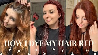 sooyou wanna dye your hair red heres everything you need♡ tutorial  hair dye formula [upl. by Etti]