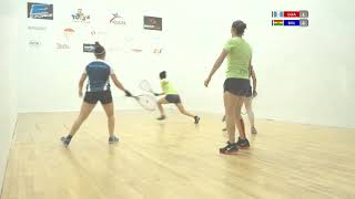 2018 Racquetball World Championships  Womens Doubles Semifinals  GUA vs BOL [upl. by Arabela]