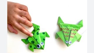 DIY pepper frog 🐸orgami pepar craft pepar craft easy pepar frog peparcraft origami craftideas [upl. by Yssac423]