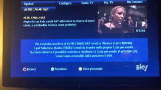 Sintonizzazione Manuale ZDF su decoder SKY per visualizzare Champion League in Chiaro [upl. by Cathy982]