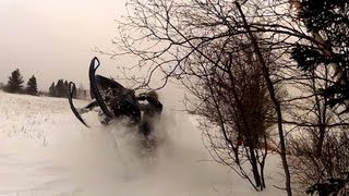 SkiDoo Mxz 600  Ditch banging amp carving GoPro HD [upl. by Ahsinrat890]