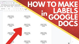 How to make labels in Google Docs [upl. by Hendrickson]