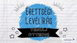 Érettségi  levélírás  Tanulj otthon Mini angolóra [upl. by Romonda922]