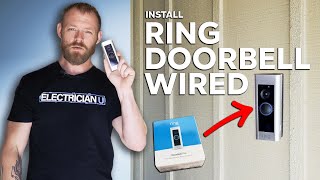 How To Install a Ring Video Doorbell Wired  From an Electrician [upl. by Rambert]