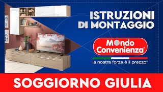 Istruzioni di montaggio Soggiorno Giulia  MONDO CONVENIENZA [upl. by Inait]