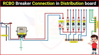 RCBO Breaker Connection in Distribution board LearningEngineering [upl. by Anahahs]