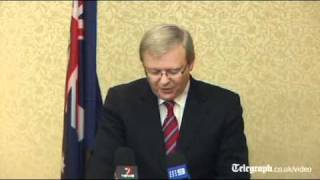 Australian foreign minister Kevin Rudd resigns with pop at Julia Gillards lack of support [upl. by Yarrum]