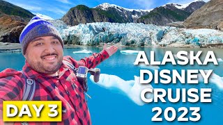 GLACIER DAY ON DISNEY CRUISE LINE Alaska Disney Cruise Vlog 3 Disney Cruise Vlog 2023 [upl. by Llertnek]