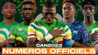 Les numéros officiels des joueurs maliens pour la CAN 2023 [upl. by Tsugua]