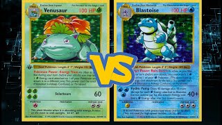 Retro Format Base Set  Team Rocket Pokemon TCG Battle Venusaur vs Blastoise [upl. by Plantagenet]