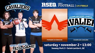 RSEQ D3 Football 🏈 Rimouski  ChStLambert 20241102 [upl. by Neerual]