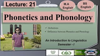 Difference between Phonetics and Phonology  Lecture 21 LinguisticsI [upl. by Eyot606]