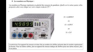 Chapitre 00  Nombres chiffres et précision dune mesure [upl. by Ayik]