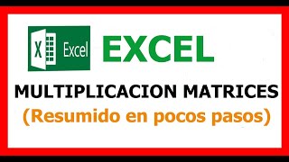 Multiplicación de matrices utilizando excel [upl. by Elacsap]