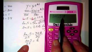 Exponential Growth and Decay using TI30X IIS [upl. by Dira]