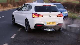 BMW M140I W M PERFORMANCE EXHAUST  REVS AND DRIVE BYS [upl. by Estrin]