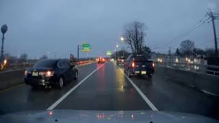 Driving to Green Brook NJ in the rain via US Route 22 W 4k [upl. by Ystap]