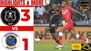 ORLANDO PIRATES VS SUPERSPORT UNITEDMTN 8 ALL GOALS AND EXTENDED HIGHLIGHTS 31 [upl. by Esiuqram]