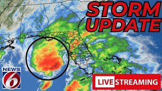 LIVE WEATHER Strengthening Gulf Storm Bringing Heavy Rain Severe Threat To Florida [upl. by Akinoj]