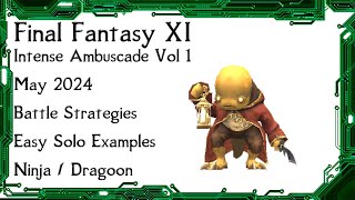 FFXI  Intense Ambuscade Vol One May 2024 Battle Strategies and Easy Solo Battle Examples [upl. by Margalit602]