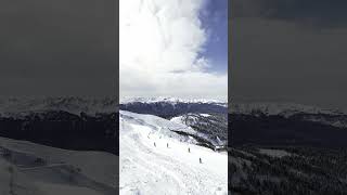 People who go snowboarding in Vemdalsskalet Vemdalen Jämtland in the north of Sweden [upl. by Attayek127]