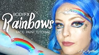 EASY RAINBOW Face PaintMakeup [upl. by Maffei]