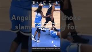 Angel Reese choke slammed trying to get rebound😱angelreese wnba womensbasketball sports [upl. by Rubin]