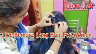 New Hair Lice Nitpicking Remove Haivy Lice And Long Hair For Women Lice Nitpicking [upl. by Ecnerewal]