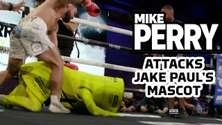 Mike Perry Attacks Jake Pauls Mascot At Open Workouts  Paul vs Perry [upl. by Bosch979]