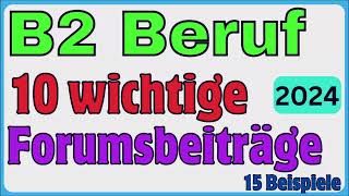 Forumsbeitrag schreiben TELC B2 Beruf  Redemittel  5 wichtige Forumsbeiträge 2024 [upl. by Tiraj]