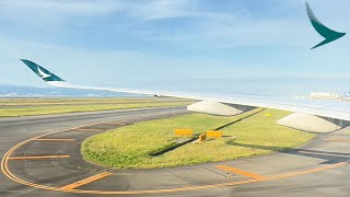 Cathay Pacific A350900 Landing in Sunny Osaka Kansai Airport KIX [upl. by Aerdnaid]