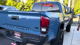 Cavalry blue Toyota Tacoma TRD OFF￼ Road Ironman suspension and RC upper control arms 35 inch lift [upl. by Eitsirk]