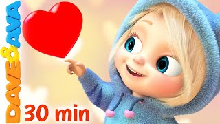 💌 Skidamarink and More Baby Songs  Valentines Day  Nursery Rhymes by Dave and Ava 💌 [upl. by Lavinia]