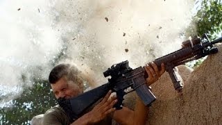 US Marines in Combat with Insurgents  Heavy Firefight in Afghanistan near Sangin [upl. by Neroc]