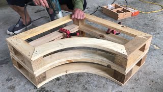 Diy Pallet Wooden Furniture Latest Projects  Modern Designed DIY Wood Pallet Creations [upl. by Drawets]