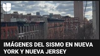 Las imágenes del terremoto de magnitud 48 en Nueva York y el noreste de EEUU [upl. by Eiramave818]