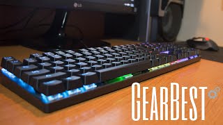 Teclado Mecánico Motospeed CK104 review  Gearbest [upl. by Turnheim214]