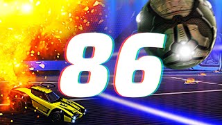 ROCKET LEAGUE INSANITY 86  BEST GOALS FREESTYLES 400K SUBSCRIBERS 💜 [upl. by Cyndie]